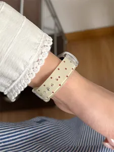 Jelly polka dot TPU sports watch strap replacement compatible with Apple watch series se.