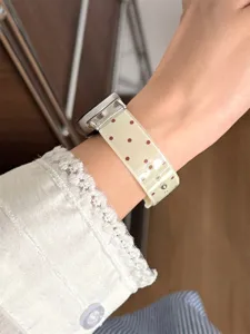 TPU polka dot watch strap compatible with Apple Watch soft jelly replacement band sports wristband
