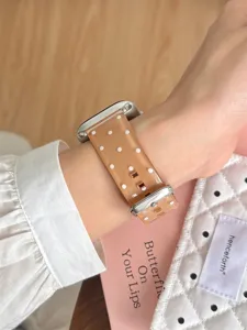 Cinturino per orologio in silicone TPU a pois gelatina accessorio di ricambio vista dettaglio foto