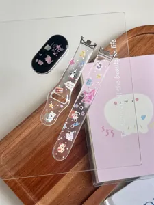 Bracelet de montre en silicone transparent avec motifs d'animaux mignons pour smartwatch.