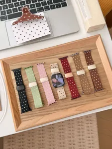 Nylon Sternenmuster Uhrenarmband kompatibel mit Apple Watch, atmungsaktives gewebtes Ersatzband.