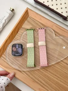Nylon Sternen Pünktchen Uhrenarmband kompatibel mit Apple Watch, stylisches Ersatzarmband.