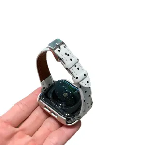 Koreaanse stijl polkadot lederen horlogeband vervangende band voor slimme horloges.