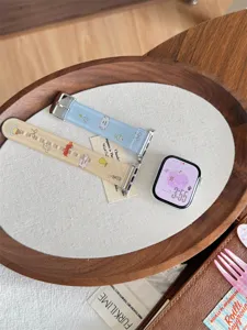 Cute bear TPU watch strap replacement compatible with Apple Watch Series 10 9 SE 8 41mm 45mm