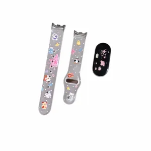 Joli bracelet de rechange en silicone avec dessin animé pour montre connectée et accessoires