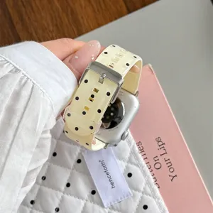Cinturino per orologio in silicone TPU a pois stile jelly compatibile con Apple Watch accessorio moda.