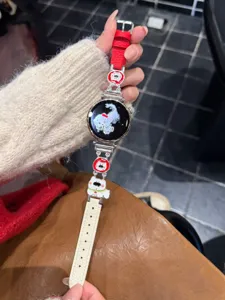 Niedliches welpen leder uhrenarmband ersatz für smartwatch mode cartoon armband zubehör