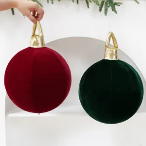 Aufblasbare Samt Weihnachtskugel Hängend Ornament Große Flocken Weihnachtsbaum Dekor Feiertag Party Szene Layout Requisiten