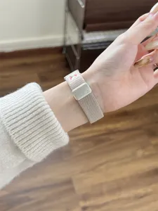 Geweven nylon vervangend horlogebandje met gesp, comfortabele en ademende band voor smartwatch.