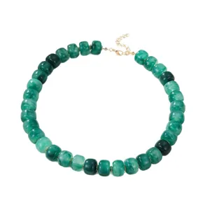 Colorful acrylic resin beaded statement choker necklace for women beach jewelry.