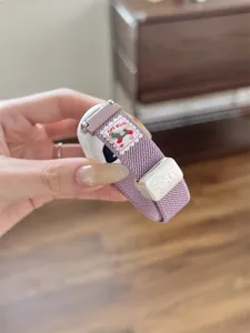 Gevlochten nylon magnetische horlogeband vervanging band voor slimme smartwatch, stijlvol.