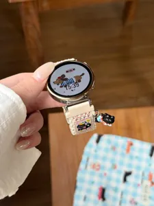 Bracelet de montre de remplacement en nylon tisse compatible avec les smartwatches design chien.