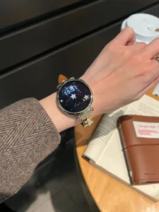 Cordon etoile perle bracelet apple watch chaine metallique compatible iwatch serie luxe
