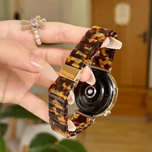 Harz Uhrenarmband kompatibel mit Huawei Smartwatch, stilvolles Schildpatt Ersatzarmband.