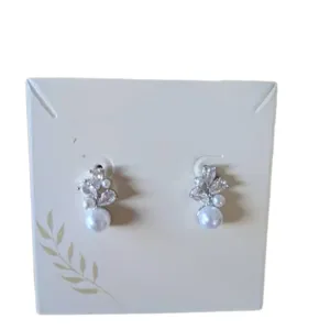 Parel zirkonia oorknoppen elegante oorbellen zilverkleurige sieraden voor dames dagelijks