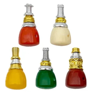 DIY tibetanischer Stil Stupa Perlen Zubehör, Harz Bernstein Legierung Schmuckteile, 5 Farben.