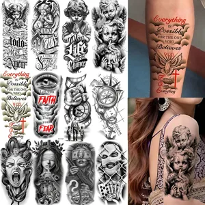 Waterproof Temporary Tattoo Sticker For Arm Body Fake Tattoo Art Design Transfer Sticker Decal For Men Women Party