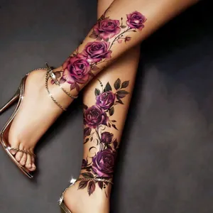 Waterproof Temporary Tattoo Sticker Rose Butterfly Tiger Floral Body Art Arm Fake Tattoo For Women Men