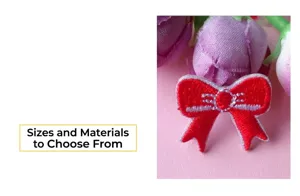 Patch brodé en forme de nœud rouge pour vêtements, réparation DIY et écusson de décoration.