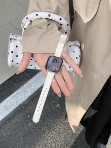 Koreaanse stijl polkadot gebreid horlogebandje vervanging chic ontworpen accessoire
