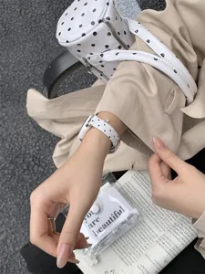 Cinturino per smartwatch in maglia a pois in stile coreano accessorio di ricambio giornaliero.