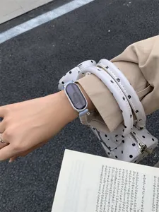 Cinturino per smartwatch compatibile in nylon lavorato a maglia ricambio per polso moda quotidiana