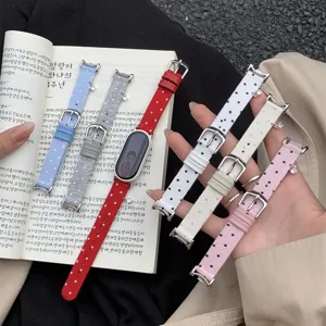 Cinturino di ricambio per smartwatch lavorato a maglia a pois in stile coreano