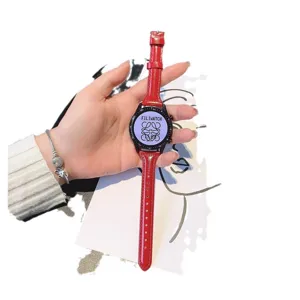 Genuine leather watch strap replacement for vivo watch 2 42mm 46mm red band accessory