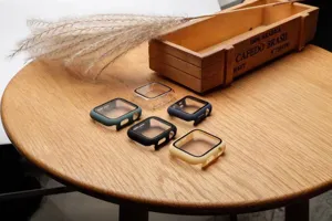 Matte PC all-inclusive protective case for Apple Watch, sleek design, durable everyday use.