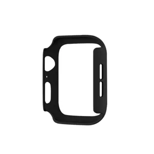 Mattes schwarzes PC-Hartschalen-Schutzgehäuse für Smartwatch, präzises Ausschnitt-Detail.