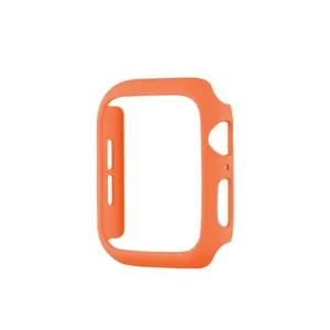 Oranger PC Hartschutz Bumper Schutzhülle für Smartwatch, matte Oberfläche Detail Ansicht.