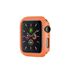 Matte PC Hartschutzhülle Bumper Detail für Apple Watch, orange schlanke Abdeckung.