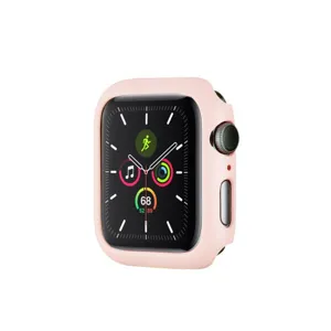 Rosa matte PC harte Schutzhülle kompatibel mit Apple Watch Serie, strapazierfähiger Bumper.
