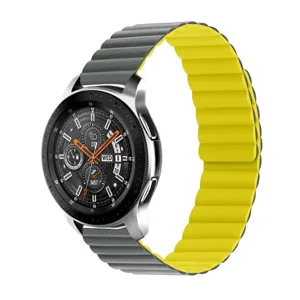 Λουράκι ρολογιού σιλικόνης συμβατό με smartwatch, δίχρωμο μαγνητικό ανταλλακτικό λουράκι.