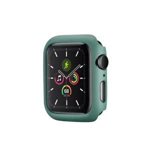 Grüne matte PC Schutzhülle für Apple Watch, stoßfeste Vollabdeckung Hartschale Zubehör.