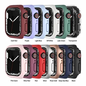 Schutzhülle kompatibel mit Apple Watch, PC Halbschale hohles Design, in mehreren Farben.