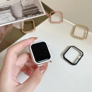 Detailansicht des Bumper-Schutzgehäuses aus Aluminiumlegierung für Smartwatch, Metallrahmen.