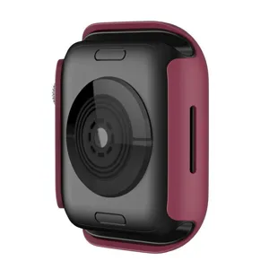 PC Schutzhuelle fuer Smartwatch Halbabdeckung Stossfest Rote Schutzabdeckung Neu