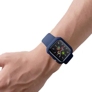 Schutzhülle aus hartem PC für Apple Watch, mattierter Rahmen, langlebiges Smartwatch-Zubehör.