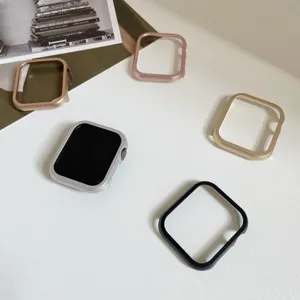 Aluminium Metall Schutzhülle kompatibel mit Apple Watch Serie 7 8 9 SE Bumper Gehäuse