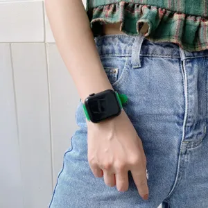 Cinturino per orologio trasparente ghiacciaio integrato compatibile con Apple Watch SE 7 6.