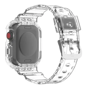 Cinturino per smartwatch ghiacciaio trasparente e custodia protettiva per serie Apple Watch.