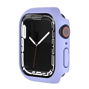 Lila Schutzhülle Detail für Smartwatch, Halbschalen PC Design, präzise Ausschnitte, federleicht.