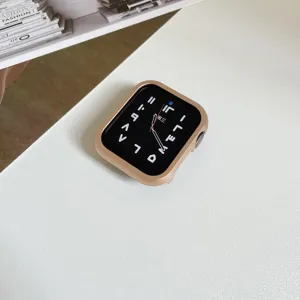 Metall Schutzhülle Detailansicht für Apple Watch Serie, hochwertiges Aluminium Design.