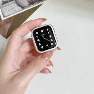 Aluminium Bumper Schutzhülle für Apple Watch Serie 9 8 7 6 SE, Metallrahmen und Gehäuse
