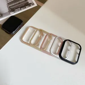 Aluminium Bumper Schutzhülle kompatibel mit Apple Watch 7 8 9 SE Metall Rahmen Cover