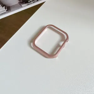 Roségoldenes Metall Bumper Case für Apple Watch, elegantes Aluminium Schutzgehäuse für Smartwatch.