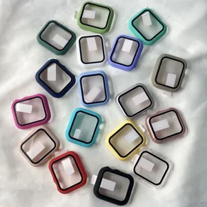 Colorful PC protective case for Apple Watch SE 7 8 9 10 all-inclusive matte screen film
