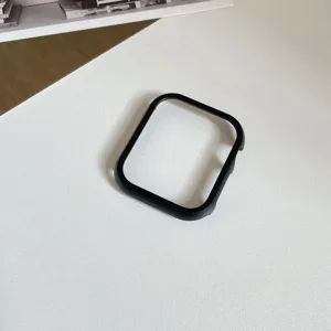 Schwarze Schutzhülle Bumper kompatibel mit Apple Watch Serien Zubehör Ersatzteil.