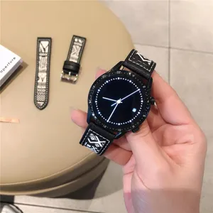Replacement leather canvas watch strap for smart watches national style black design accessories